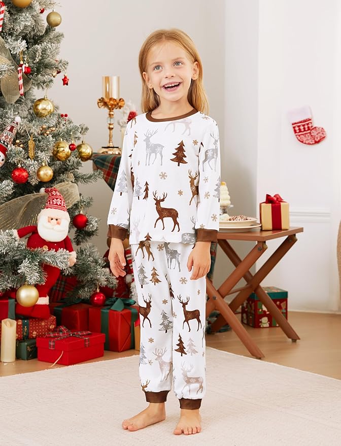 PATPAT Christmas Family Matching Pajama Sets Includes Christmas Socks - Perfect for Family Photos & Holiday Celebrations