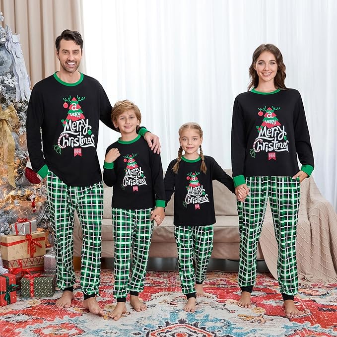 Christmas Family Pajamas Matching Sets, Matching Christmas Pjs For Family and Dog, Holidays Jammies Family Pjs Set