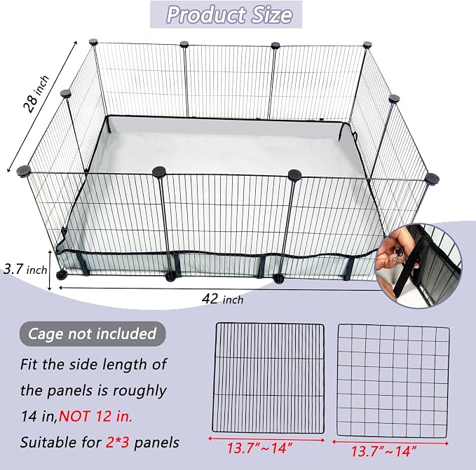 DZWLKJ Guinea Pig Cage Liner, Waterproof and Washable Base, 28"X42"