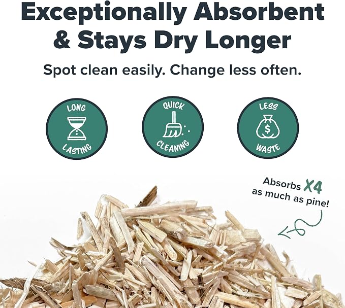 All Walks | Hemp Bedding for Small Animals, 4 x 10L Bags 40L Total (8 LBS) | Low Dust, Odor Control, Highly Absorbent, Natural Cage Bedding for Rabbits, Guinea Pigs, Hamsters, Birds and More