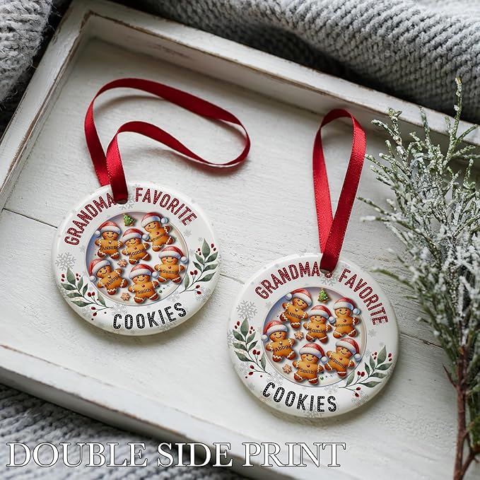 Personalized Christmas Ornament 2025 Personalized My First Christmas Ornaments Picture & Name Gift for New Mom, Dad, Grandson or Granddaughter Christmas Tree Keepsake Gift Family of 6