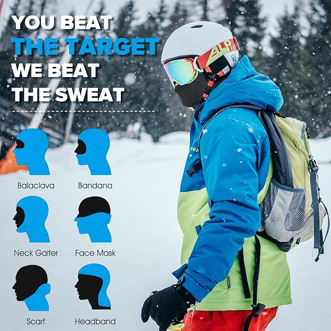 West Biking Balaclava Ski Mask Warm Face Mask for Cold Weather Lightweight Windproof Thermal Winter Scarf Face Mask Men Wome