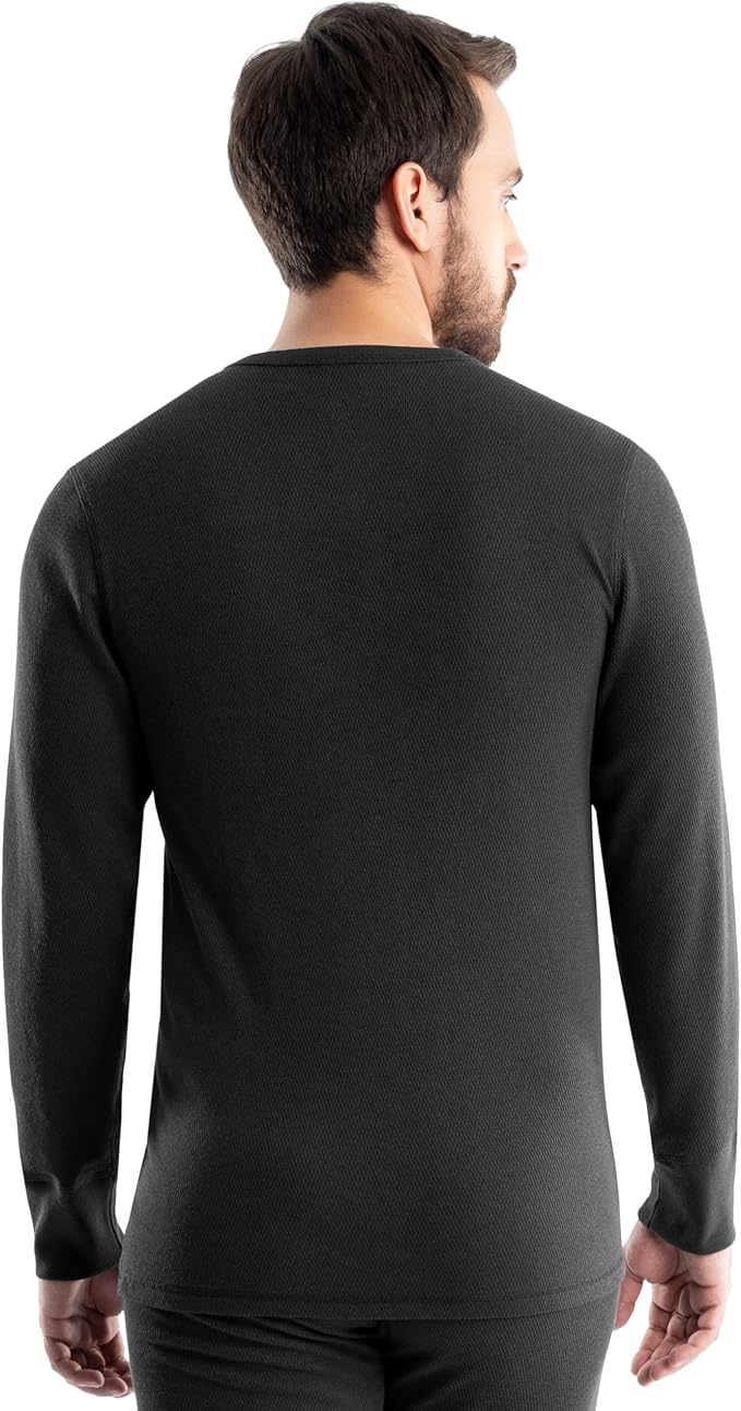 Realtree Men's Heavyweight Cotton Polyester Long Sleeve Thermal Underwear Top