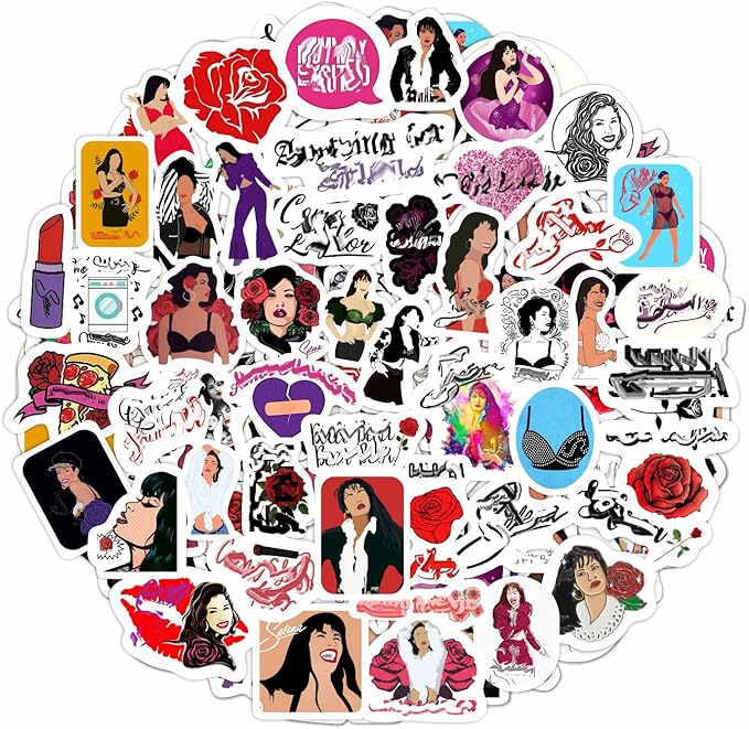Selen_a Quintanill_a Stickers for Water Bottles - Waterproof Selenaa Stickers, Gifts for Women and Men, Gifts for Women & Men