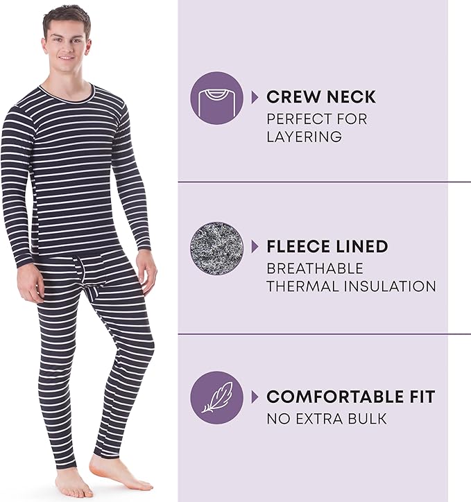 Rocky Thermal Underwear Men Long Johns Men Thermal Underwear Thermals Mens Base Layer Mens Thermals Top and Bottom Set