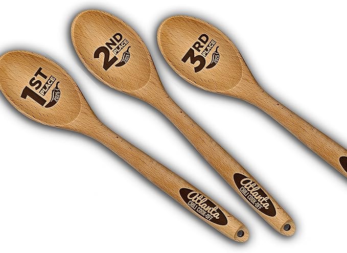 Chili, Chili Cook Off, Chili Cook-Off, Prize, Contest, Personalized spoon, Wooden Spoon, Favor, Event Prize, Engraved Spoon Set Custom, Cook Off Trophy