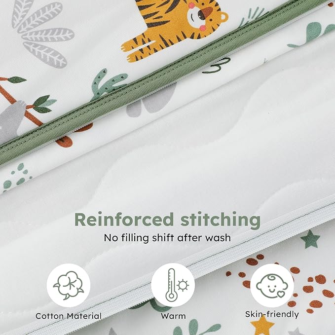 Baby Sleep Sack 6-12 Months, 2.5 TOG Cotton Winter Baby Wearable Blanket with 2-Way Zipper, Warm Soft Sleeping Bag for Newborn Infant Boy Girl, Medium Giraffe