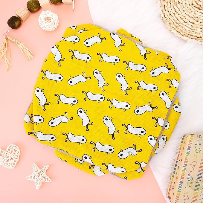 3 Tier Ferret Rat Hammock, Guinea Pig Cage Accessories, Yellow | Rat Hammock for Cage, Pet Cage Hanging Hammock, Small Animals, Guinea Pig, Ferret, Kitten, Squirrel, Chinchilla, Rat, Parrot