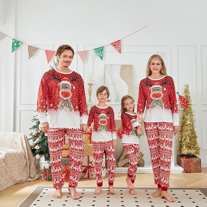 Christmas Pajamas for Family Matching Family Christmas Pajamas Set PJS Holiday Xmas Family Jammies Sleepwear