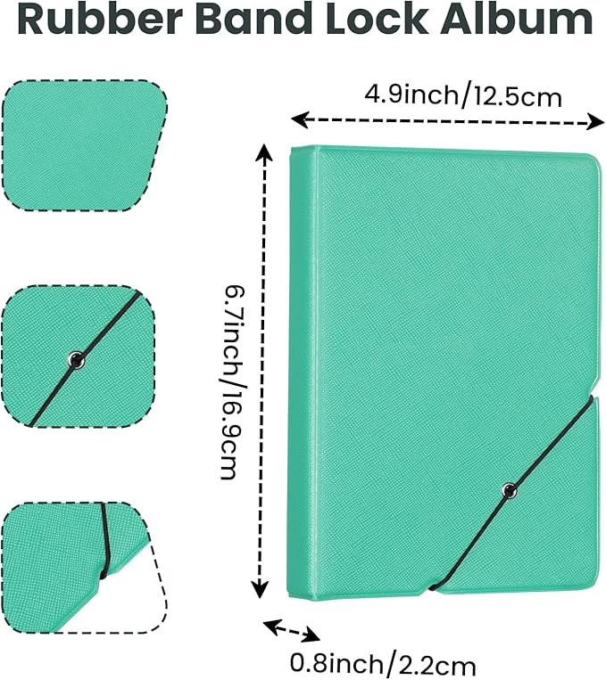Lifting 2 Pack Small Photo Album 4x6 28 Pockets Plastic 4 x 6 Photo Book Album with Customizable Cover Mini Picture Album for Family Wedding Anniversary Baby Vacation (Robin Egg Blue)