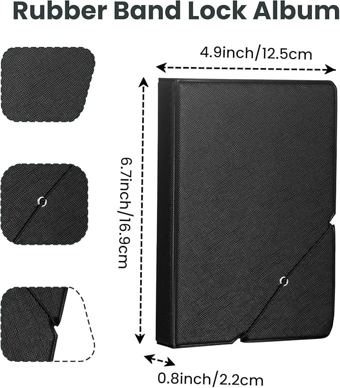 Lifting 2 Pack Small Photo Album 4x6 28 Pockets Plastic 4 x 6 Photo Book Album with Customizable Cover Mini Picture Album for Family Wedding Anniversary Baby Vacation (Ink Black)