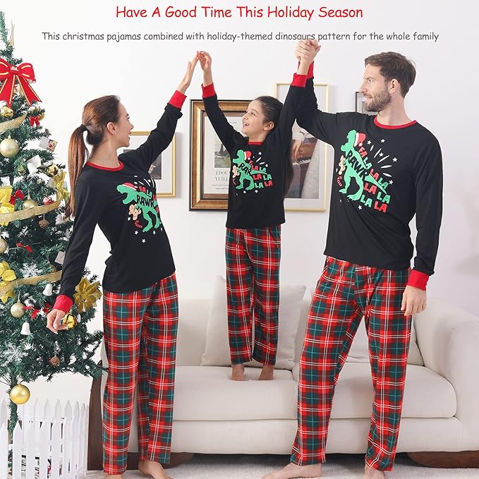 ANGELGGH Matching Christmas Pajamas for Family, Cute Vacation PJs Sets for Couples/Women/Men, Xmas 2 Piece Jammies Sleepwear