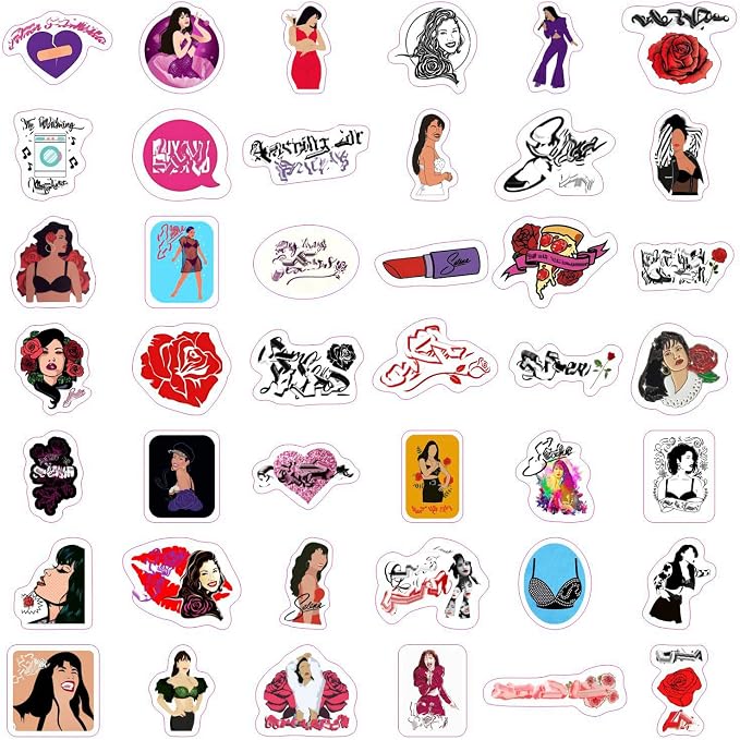 Selen_a Quintanill_a Stickers for Water Bottles - Waterproof Selenaa Stickers, Gifts for Women and Men, Gifts for Women & Men