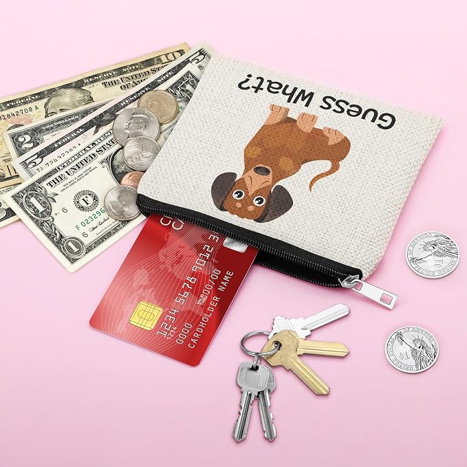 Dachshund Gifts Dog Lover Gifts Coin Purse for Women Coin Pouch Friend Bestie Sister Dachshund Gift Daughter Teen Her Christmas Birthday Gift Dachshunds Themed Present Zipper Change Pouch
