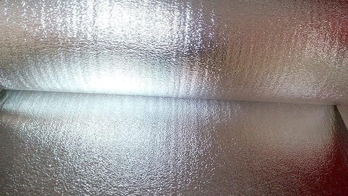 US Energy Products Reflective Foam Core Insulation Shield, Heat Shield, Thermal Insulation Shield Vapor Barrier (R8) Water Proof Meets All Fire Codes (1/4 inch Thick) (2ft x 75ft)