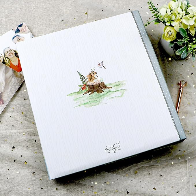 Holoary Baby Photo Album 4x6 500 Photos, Newborn Baby Keepsake Gifts for Baby Boy/Girl and New Parents, Woodland Animals Design Baby Photo Albums