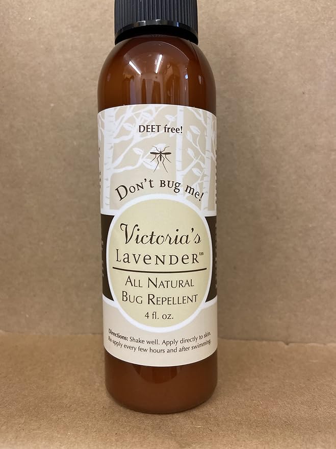 Victoria's Lavender Don’t Bug Me Natural Bug Spray for Kids, Men & Women – DEET Free Insect Spray with Essential Oils, Aloe Vera & Eucalyptus for Outdoor & Indoor, Made in USA – (2 Fl Oz + 4 Fl Oz)