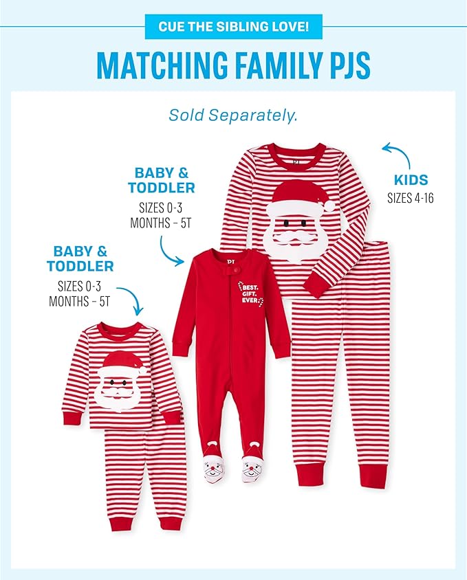 The Children's Place unisex-baby And Kids, Sibling Matching, Holiday Pajama Sets, Cotton
