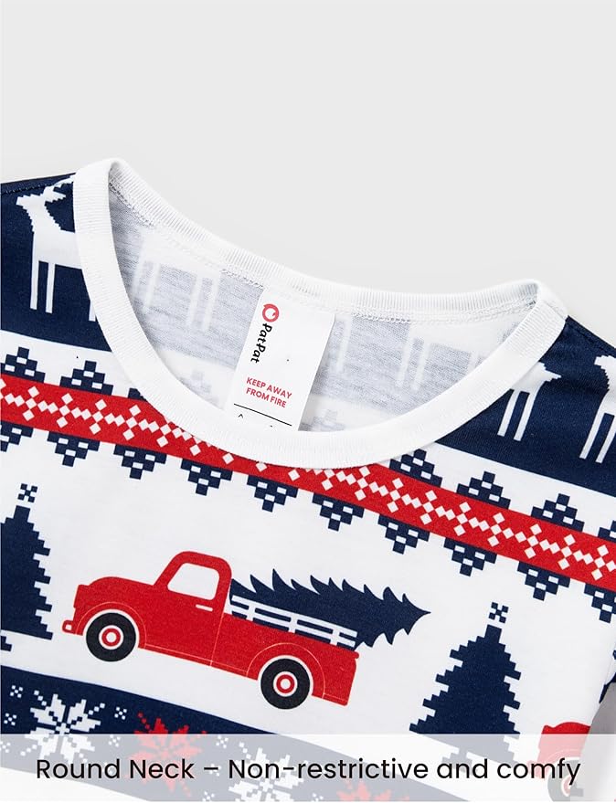 PATPAT Christmas Family Matching Pajama Sets Includes Christmas Socks - Perfect for Family Photos & Holiday Celebrations