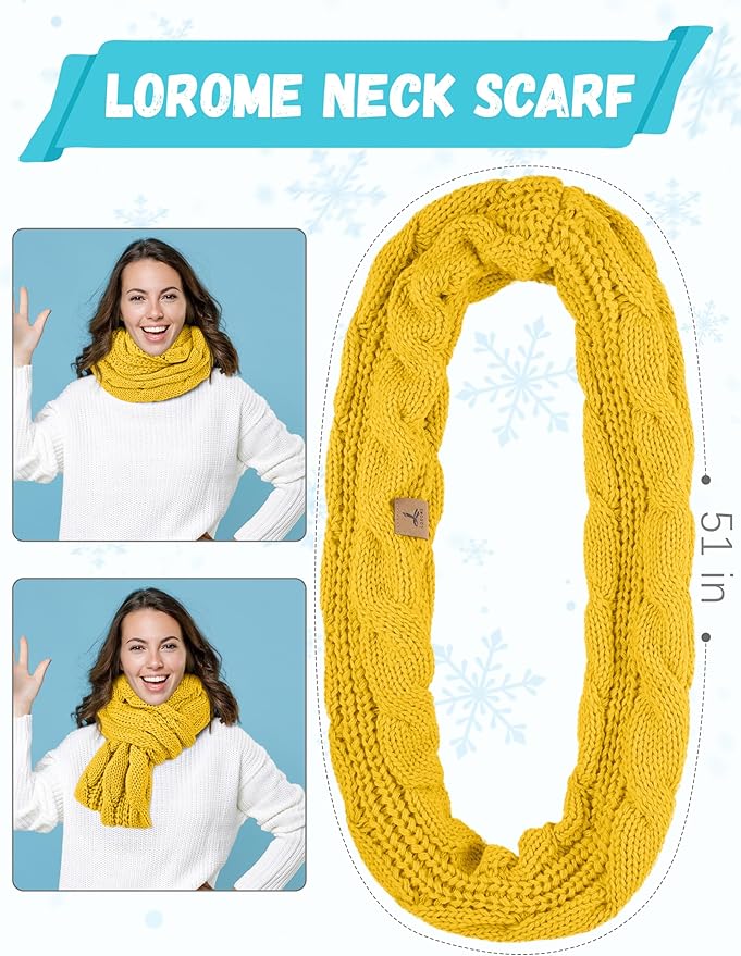 Winter Beanie Hat Scarf Gloves, Warm Fleece Knit Hats Touch Screen Gloves Neck Scarf Set Winter Gifts for Unisex Adult