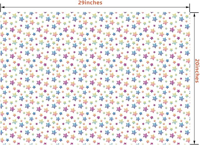 PlandRichW Birthday Wrapping Paper 12 Sheets Folded Flat for Kids, Boys, Girls, Adults.Includes Happy Birthday, Star, Rainbow, Cake 4 Colorful Designs for Baby Shower, Holiday, Party 20 X 29 Inch