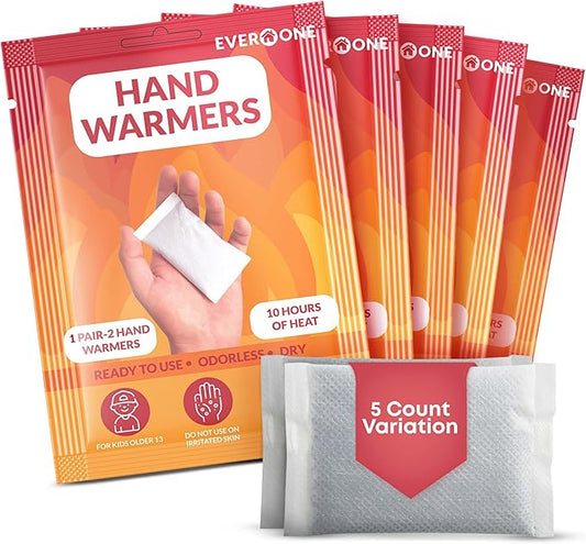 Hand Warmers - Long-Lasting, Safe, Natural, Odorless Air-Activated Warmer
