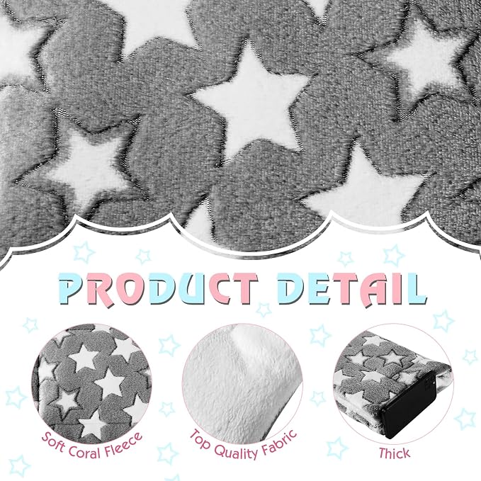 Haull 4 Pcs Waterproof Guinea Pig Bedding Soft Dog Cat Bed Crate Mat Small Animal Plush Cage Liners Rabbit Bunny Kennel Pad Reversible Cozy Pee Thickened Hamster Pad(Cute Star,13 x 10 Inch)