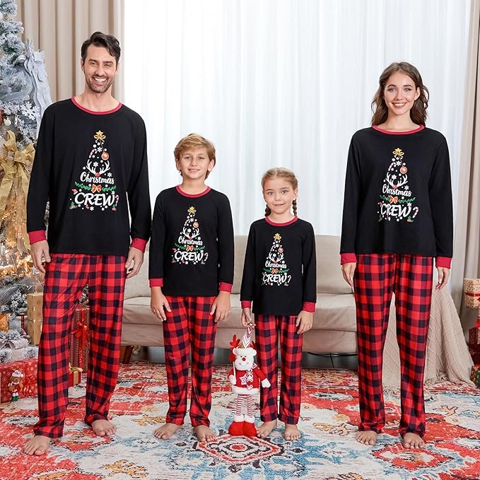 Christmas Family Pajamas Matching Sets, Matching Christmas Pjs For Family and Dog, Holidays Jammies Family Pjs Set