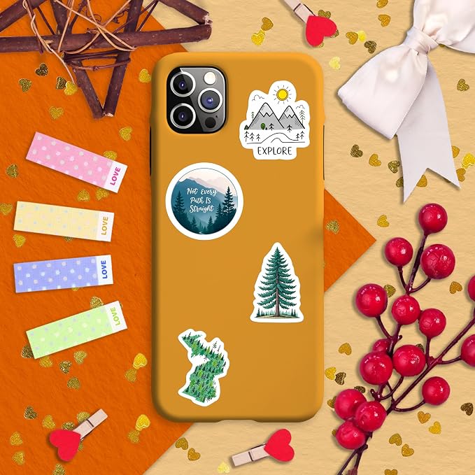 100Pcs Forest Stickers for Water Bottle, Woodland Stickers - Forest Party Supplies & Decorations - Woodland Gifts - Gift for Women & Men