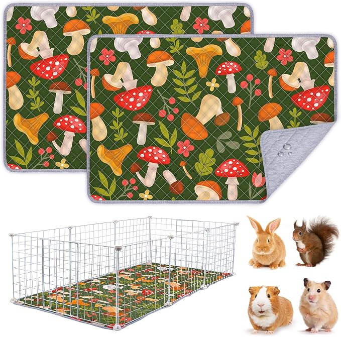 Unicorn Catcher 2 Pack Washable Guinea Pig Cage Liner, Waterproof Bedding | Reusable Absorbent Bedding For Rabbits, Hamsters, And Hedgehogs With A Leak-Proof Design To Keep Cages Dry And Clean