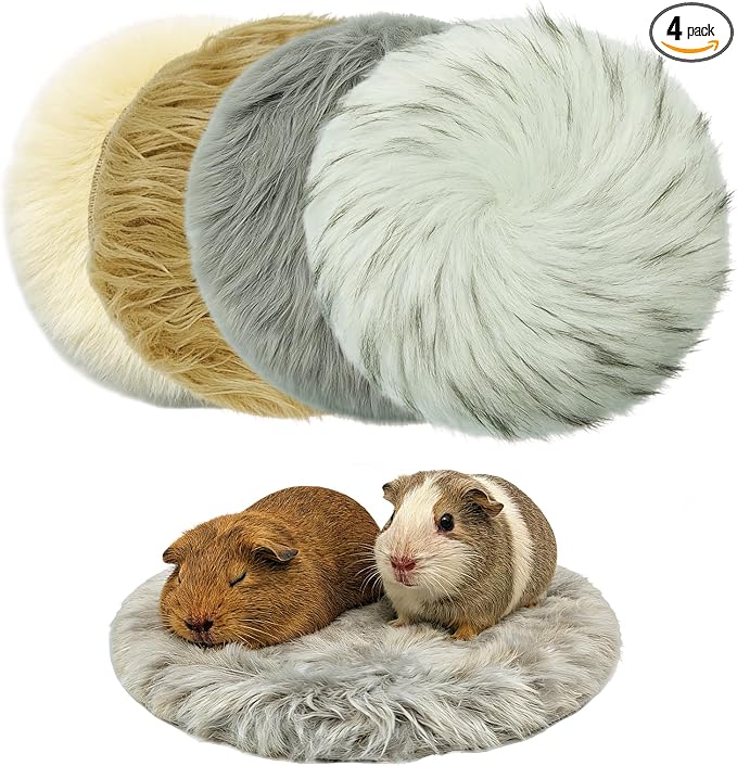 4PCS Guinea Pig Fleece Cage Mats Pads Bunny Hamster Bedding | Washable,Guinea Pig Fleece Cage Liners,for Chinchilla Rat Hamster Squirrel Sugar Glider Ferret,Guinea Pig Stuff