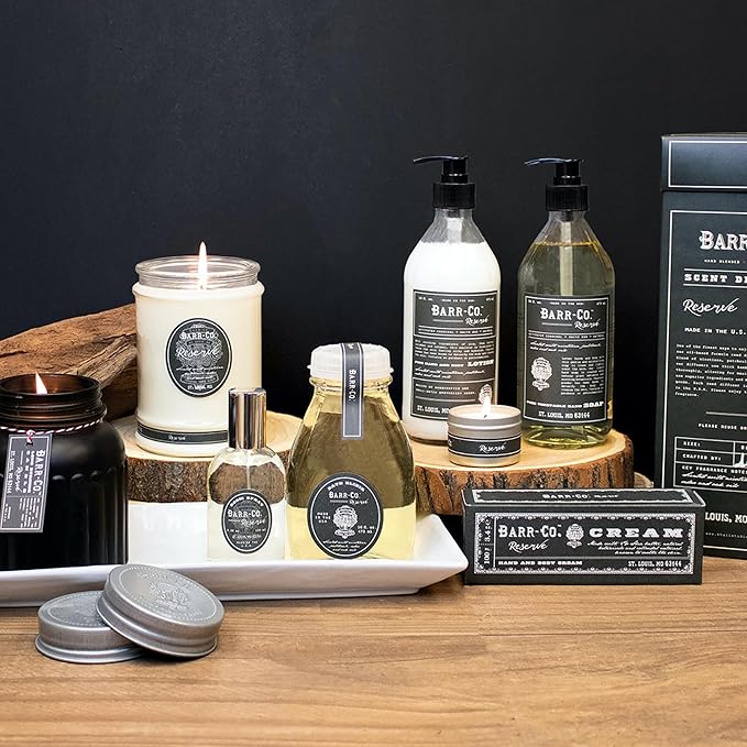 BARR-CO. Reserve Hand Soap, Natural Hand Soap for Kitchen & Bathroom, Vegan Formula, Earthy Tobacco & Cedar Scent 16 fl oz