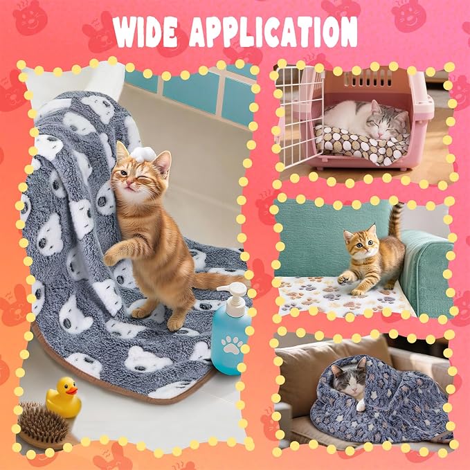 Eilyliafe 6 Pcs Guinea Pig Blankets Bedding Small Animal Cage Liners Sleep Mat Absorbent Reusable Pet Pee Bedding Pad Cover for Hamster Ferret Chinchilla Rabbit Hedgehog (30 x 42 Inch)