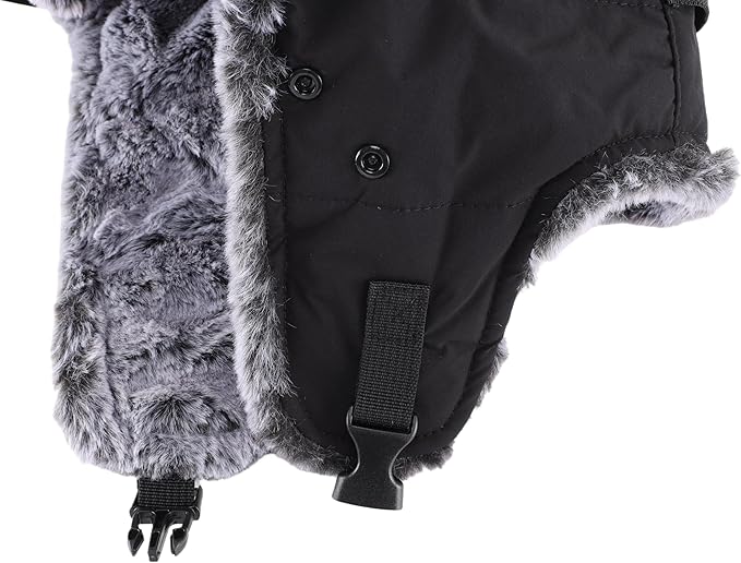 Connectyle Trapper Hat for Men Women Faux Fur Winter Hat with Ear Flaps Water-Resistant Hunting Hats Ushanka Skiing Cap
