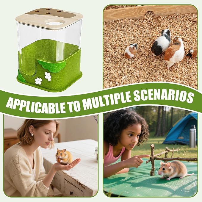 Hamster Sand Bath, Small Animal Habitat, Chinchilla Dig Box | Small Animal Shelter Training Observation Projects Playpen Activities for Animal Lovers Living Room Bedroom