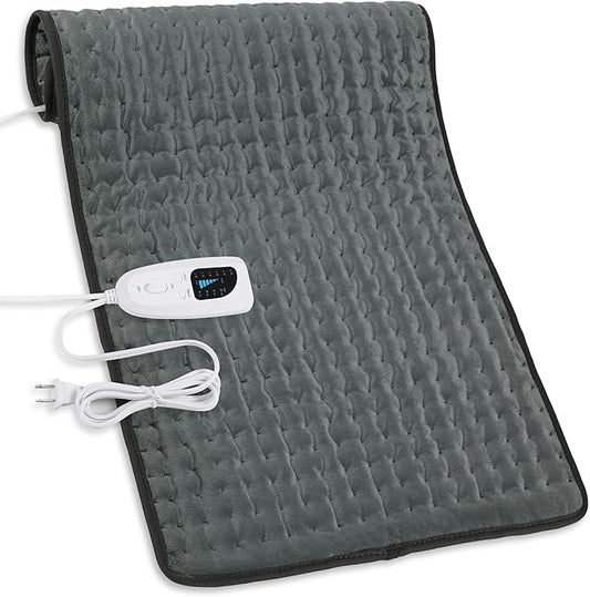 Deepsoon Heating Pad,Electric Heating Pads for Back,Neck,Abdomen,Moist Heating Pad for Shoulder,Knee,Arms,Legs,Dry/Moist Heat & Auto Shut Off,Christmas Gifts for Men and Women,Dark Gray,33x17 Inch