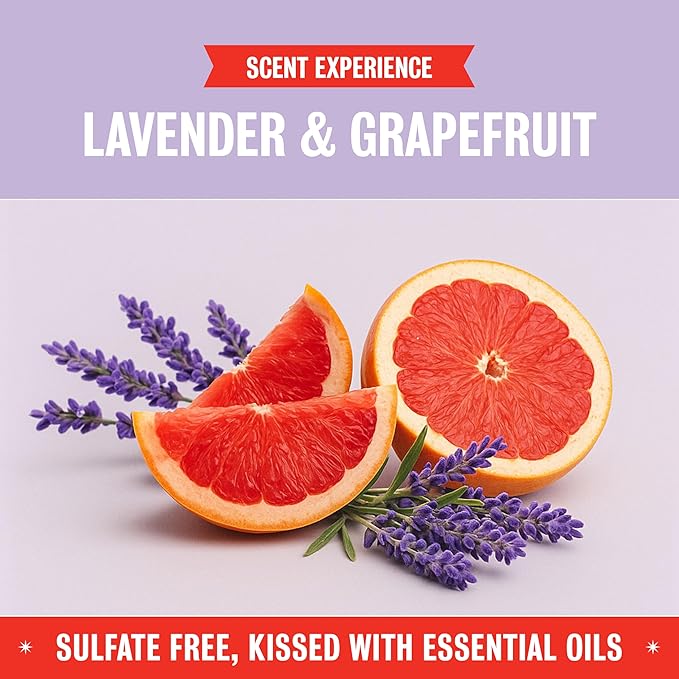 Rebel Green Natural All-Purpose Cleaning Spray - Plant-Based Multi-Surface Cleaner with Essential Oils for Kitchen, Bath, Countertops and More - Lavender & Grapefruit Scent - 16 oz - 2 Pack