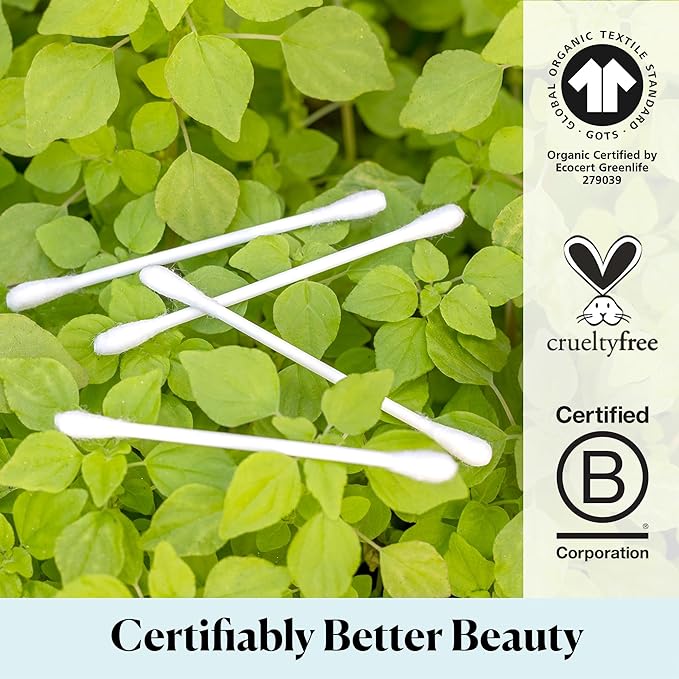 Sky Organics - Organic Cotton Swabs, 1500 ct. - Ultra Soft Tips - Strong & Durable - Hypoallergenic - Chlorine Free - Sustainable - Natural, Vegan & Cruelty Free - Skin Care & Self Care w ebook