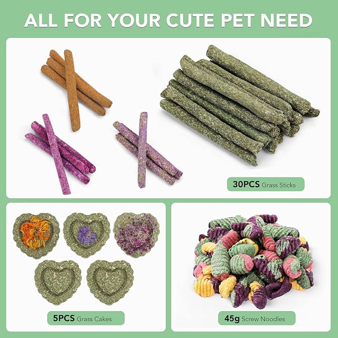 Rabbit Chew Toys Teeth Timothy Hay Sticks, Guinea Pig Chew Treats Toys | Timothy Hay Sticks chew Treats for Rabbit Toys, Chinchillas Hamsters Bunny Guinea Pig Rats and Animals Teeth Care