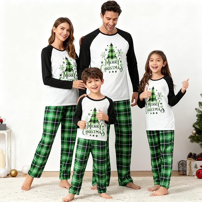 WephuPSho Christmas Family Matching Pajamas, Festive Xmas Jammies Sets for the Whole Family, Holiday Pjs Christmas