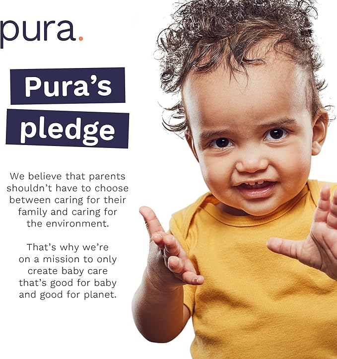 Pura Size 7 Eco-Friendly Diapers (33+lbs) Totally Chlorine Free (TCF) Hypoallergenic, Soft Organic Cotton, Sustainable, up to 12 Hours Leak Protection, Allergy UK, 3 Packs of 17 (51 Diapers)
