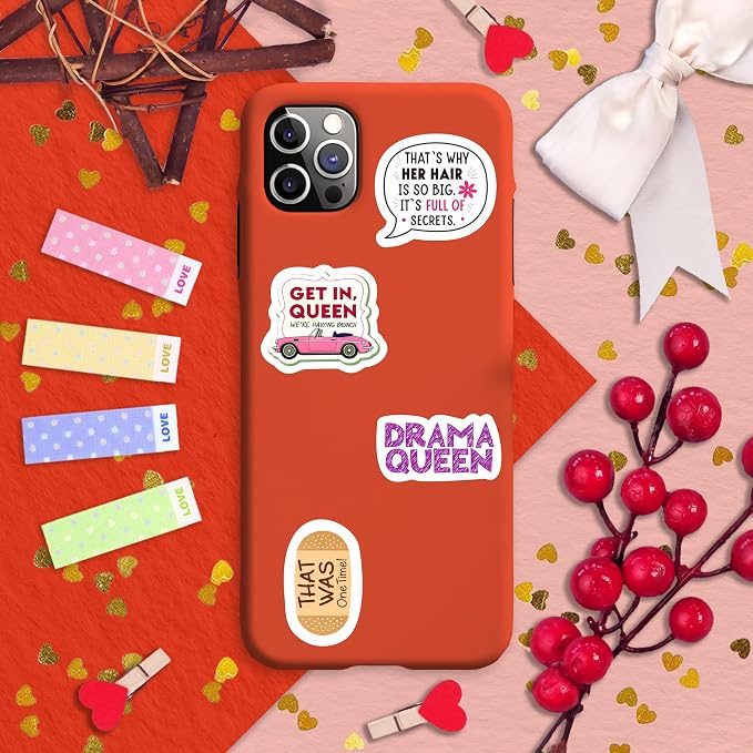 100Pcs Burn Book Stickers for Laptop, Waterbottle - Burn Book Party Decorations & Favors - Gift for Women & Men