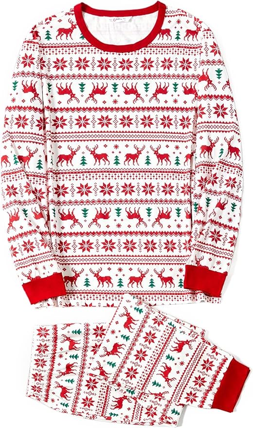 PATPAT Christmas Family Matching Pajama Sets Includes Christmas Socks - Perfect for Family Photos & Holiday Celebrations