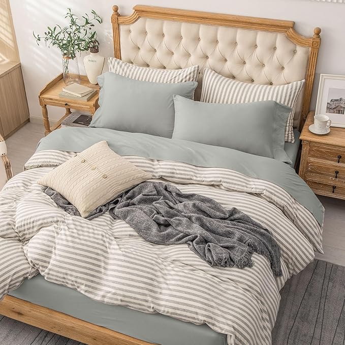 PURE ERA Jersey Knit 4pc Bed Sheet Set 100% T-Shirt Cotton Super Soft Comfy Breathable Fits Mattress Up to 20" Extra Deep Pocket (Solid Light Grey, King)