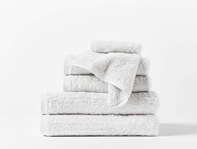 Coyuchi Cloud Loom Organic Towels, 6 Piece Set (Alpine White)