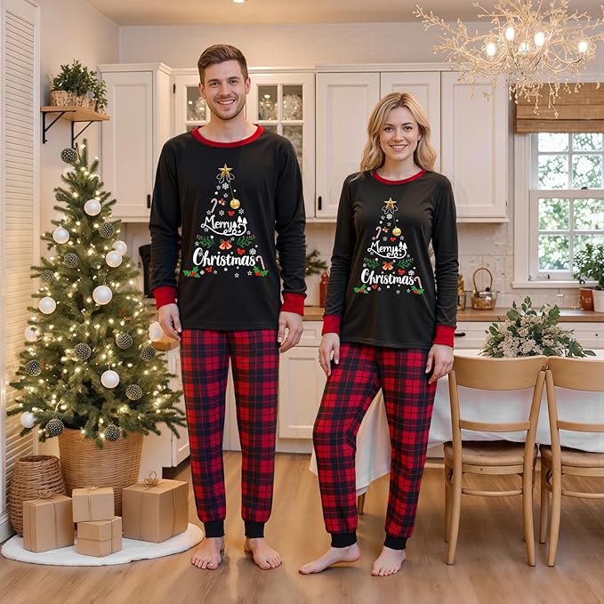 2024 Family Matching Pajamas Sets - Christmas Pjs Sleepwear Outfits for Holiday & Xmas Party