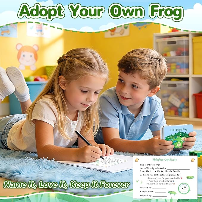 Little Pocket Frog Mini Frog Travel Buddy Cute Frog Collectible | Cute mini frog in a pocket tin, a collectible desk gift for coworkers, friends and frog lovers