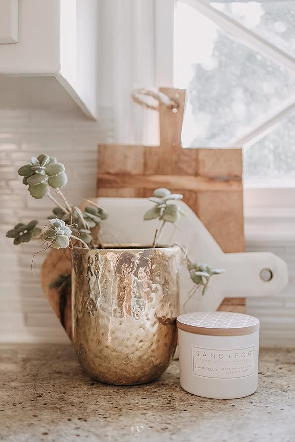Sand + Fog Scented Candle - Golden Nutmeg – Additional Scents and Sizes – 100% Cotton Lead-Free Wick - Luxury Air Freshening Jar Candles - Perfect Home Decor – 12oz