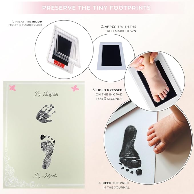 Baby Book Keepsake - Baby Memory Book and Album for Girl, Journal from Pregnancy to First 5 Years, Scrapbook to Record Memories, Milestones and Photos