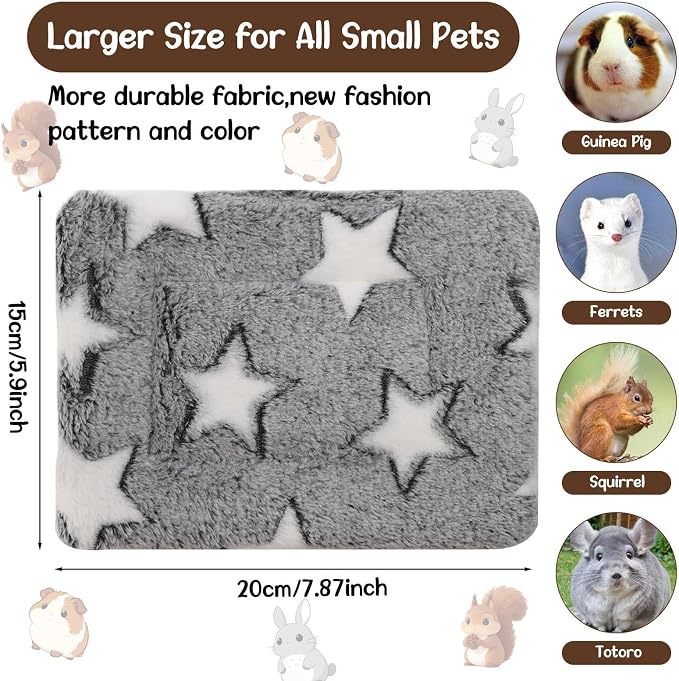 Large Wooden Hanging Bed with Plush Mat, Hammock for Chinchilla Rat Guinea | Large hanging wooden bed, Soft plush mat included, Hammock-style design, Small animal cage accessories resting nest